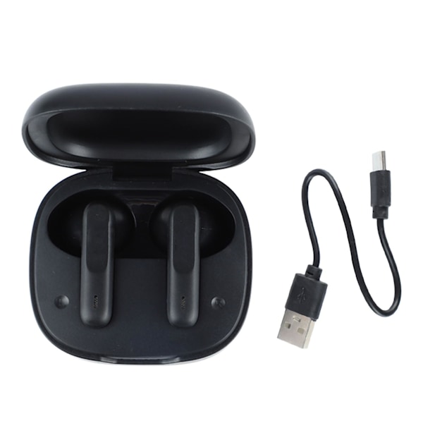 Bluetooth Earbuds Mini Bærbare Komfortable Stereo Trådløse Earbuds til Musik Sort Sort