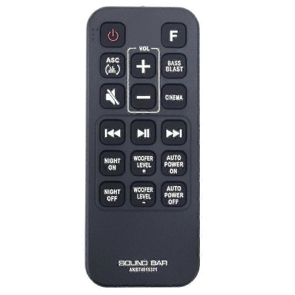 Akb74815371 Fjernkontroll for Lg Soundbar Sj3 Sj4 Sk3d Sk4d Sl3d Sph4b-w