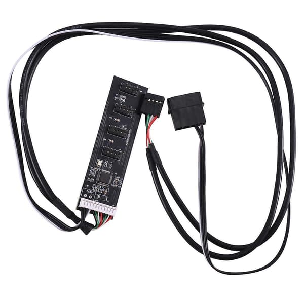 USB 2.0 9-pins Header 1 til 4 Udvidelseshub Splitter Adapter Konverter USB 1 til 4 Han 20cm 9-pins Inte