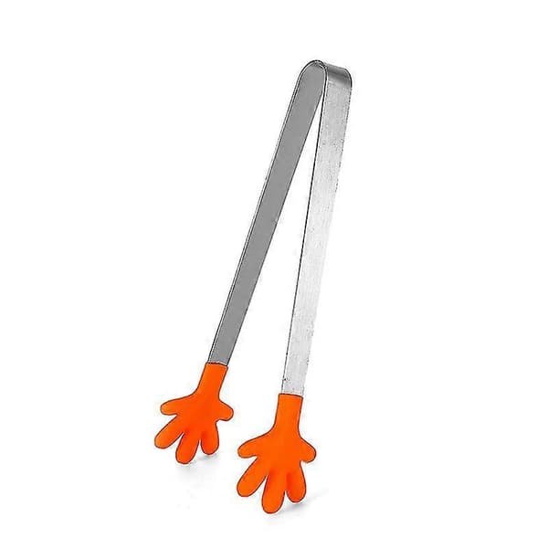 Handformade Silikontänger Mini Små Pyttesmå Kökstänger För Mat Socker Is Salladsbuffé (2st, Blå, Orange)