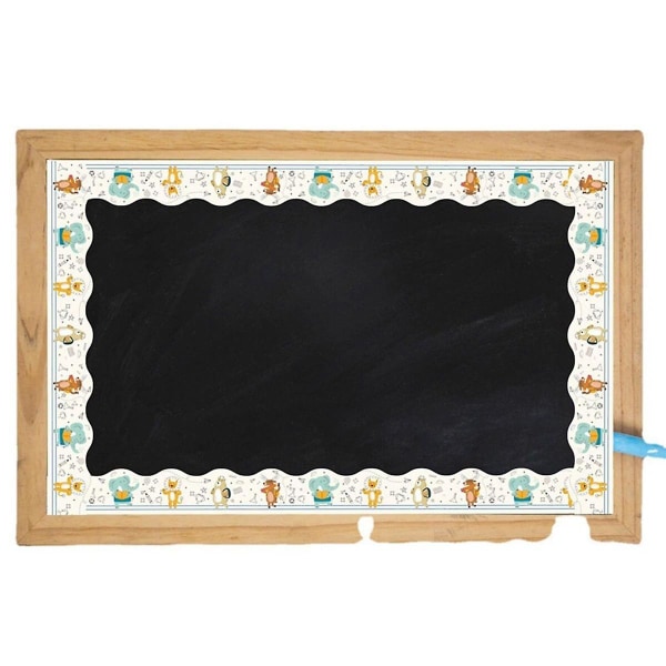 1 rulla ilmoitustaulun reunustarra koulun alkuun koristeluun reunukset mustalle taululle koristeluun