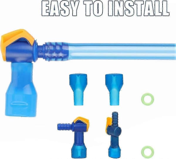 9 stk. Bite Valve Erstatning Grad Silikon Munnstykke For Camelback, Blå Blære Erstatning med Høyre 1 Straight Connector