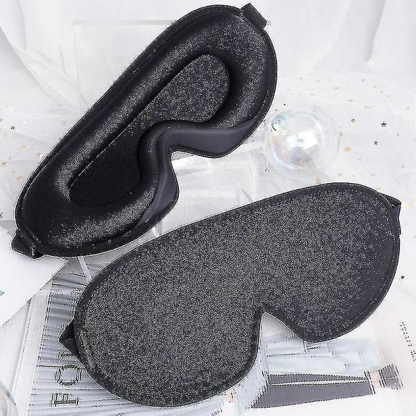 Perfect Sleeping Mask, 3d Ultra Soft Ihoystävällinen silmänaamio (2 kpl) Musta