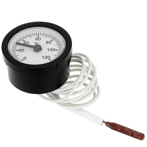 Dial Termometer Kapillær Temperaturmåler 0-120 Vann & Olje Med 1m Sensor