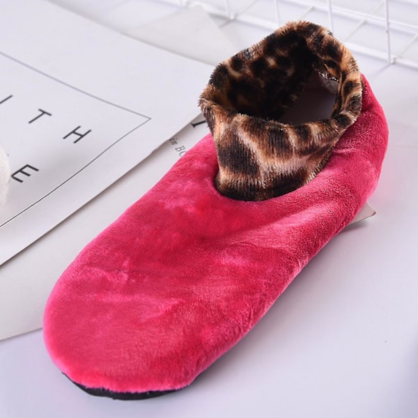 Efterår og vinter børns leopardprint gulvsokker dobbelt lag plus fløjl fortykkelse skridsikker varme ikke ned fløjl yoga dansesokker