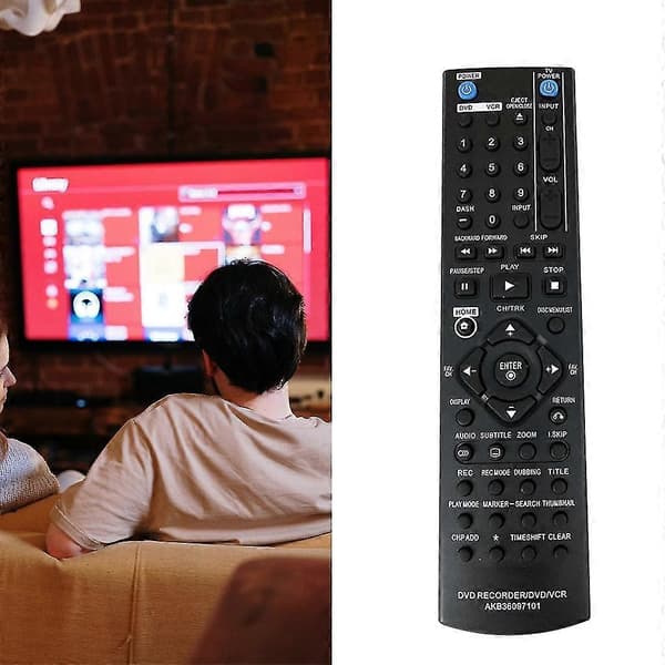 Fjernkontroll for LG DVD-spiller Kontroller Erstatning AKB36097101 RC397H-M