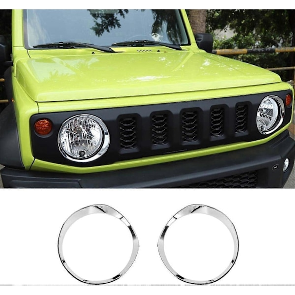 til Jimny Front Grill Indsats + Forlygte Dækbeklædning til 2019 2020 Sølv