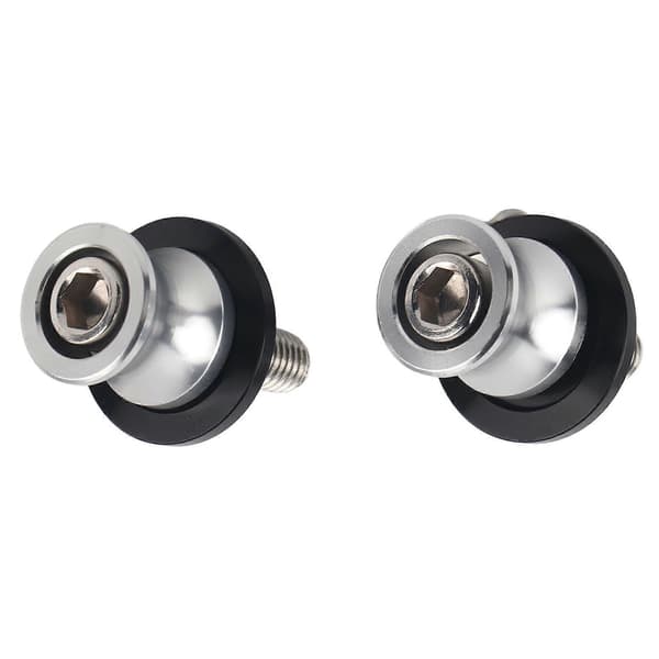 10mm Motorcykel CNC Bakstöd Svingarm Spool Sliders Stöd Svingarm Bobbins Silver