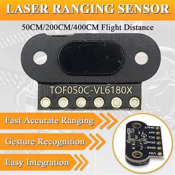 Laser Afstandsmålingssensor Modul til STM32 50CM I2C Output TOF050C