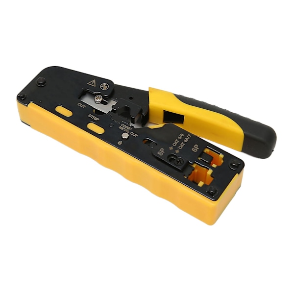 Räikkätoiminen modulaarinen datakaapelin puristin 6P 8P Monitoiminen kuorintatyökalu RJ11 RJ12 -standardin RJ45 läpivientiliittimille