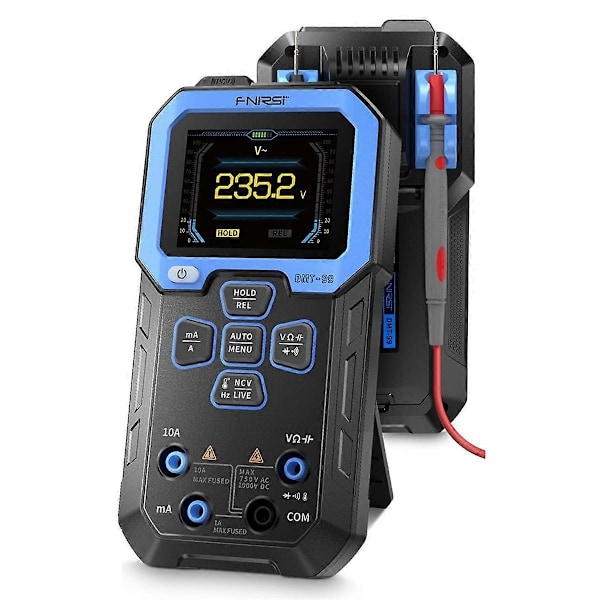 FNIRSIDigital Multimeter 999 Tællinger TRMS, NCV Spænding Strøm Modstand Diode Kapacitans Frekvens Temperatur