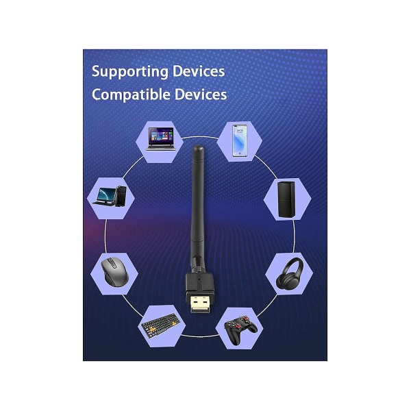 100m USB Bluetooth 5.3 Adapter USB Bluetooth Sändare Mottagare Extern antenn Bluetooth Adapte