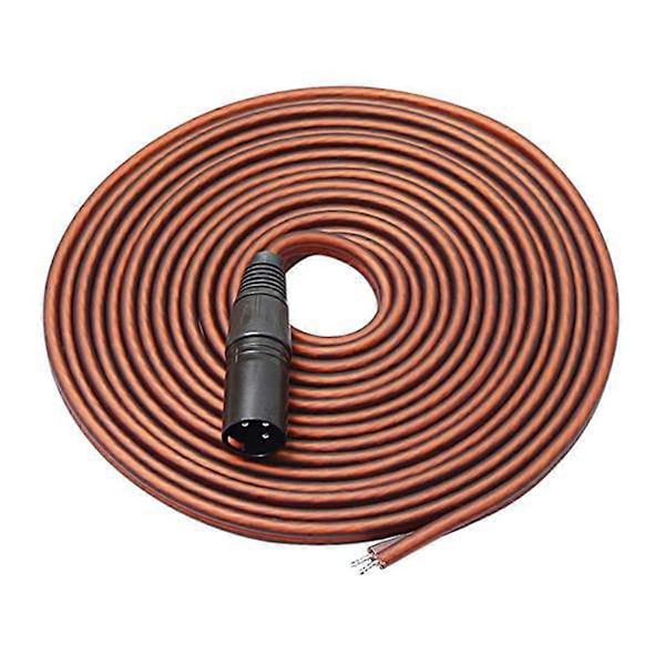 XLR-kaiutinjohto, kaiutinkaapeli XLR-liittimellä, kultapinnoitettu XLR 3-napainen urosliitin, äänenvaimennus