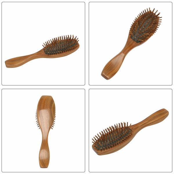 Sandalwood Hair Brush Wooden Natural Handmade Detangling Massage Hair Comb With Gift Box