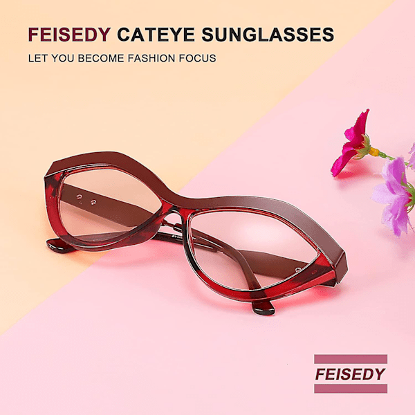 Ubiuo Retro Cateye Aurinkolasit Hauskat Suuret Silmät Muoto Lasit Trendikkäät Söpöt Huulet Design Browline Yhdistelmä B2763