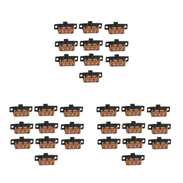 30 stk. Høj Knob 6 Pins 3 Position Dpdt Panel Glide Switch 0.5a 50v Dc