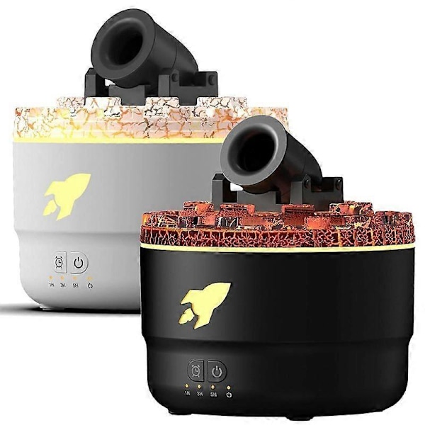 2 STK Mini Kanon Luftfugter Aroma Diffuser med 2 Tilstande 7 Farver LED Timer og Justerbare Indstillinger Tårn Luftfugter A