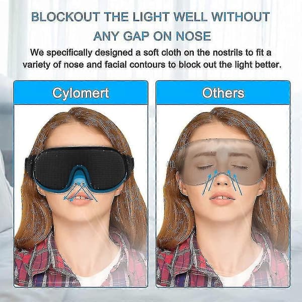 Sovmask 3D Konturerad Kupol Sovmask Ögonmask Ögonskugga