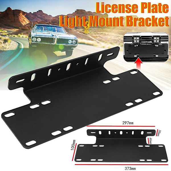 1 stk Frontfanger Lisensplate Monteringsbrakett For Truck Off-road Suv 4wd Led Lys Lisensplate