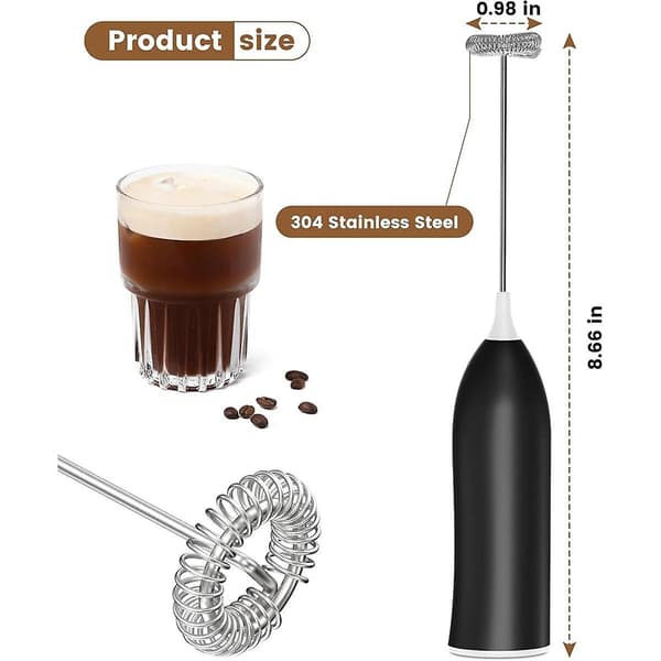 Mælkeskummer, USB genopladelig elektrisk mælkeskummer stav manuel handy mælkeskummer til kaffe, La