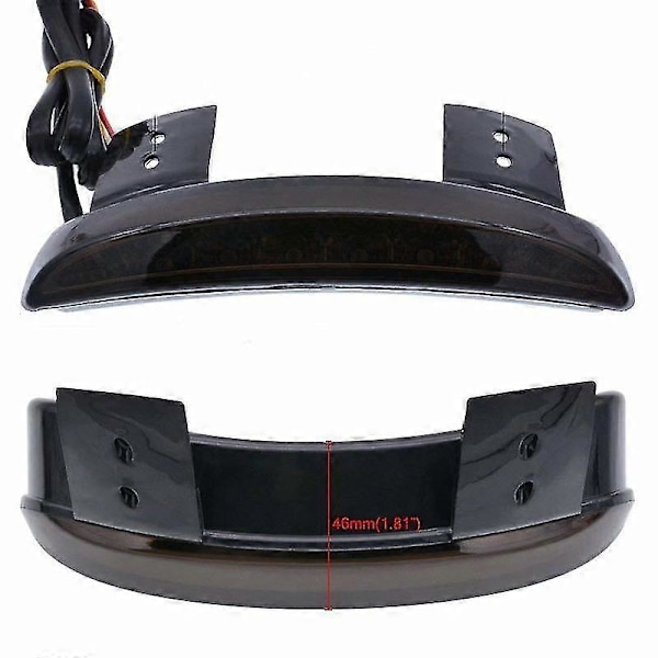 Rökt Huggen Stänkskärm Kant Motorcykel 8 Led Röd Stopp Kör Broms Bakre Bakljus För Harley Sportster Xl 883n 1200n Xl1200v Xl1200x 1st-svart
