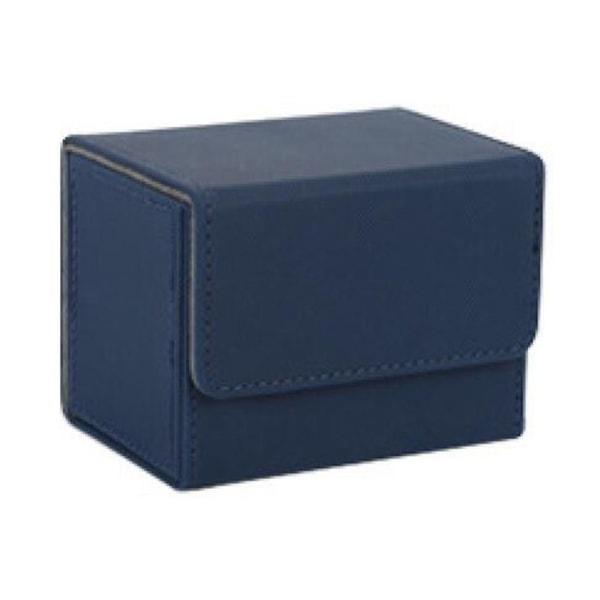 Card Box Side-loading Card Box Deck Case til Yugioh Card Binder Holder 100+, mørkeblå