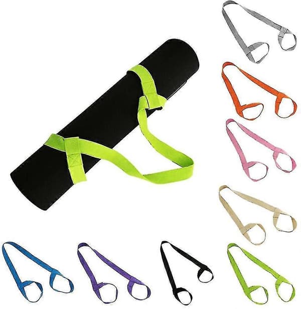 Justerbar yogamatta elastisk bälteshållare axelrem bärare träningsutrustning