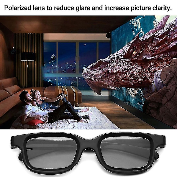 4 kpl polarisoituja passiivisia 3D-laseja 3D-televisioille, aidoille 3D-elokuvateattereille, 3D-pelaamiseen ja TV-kehykseen-AJ