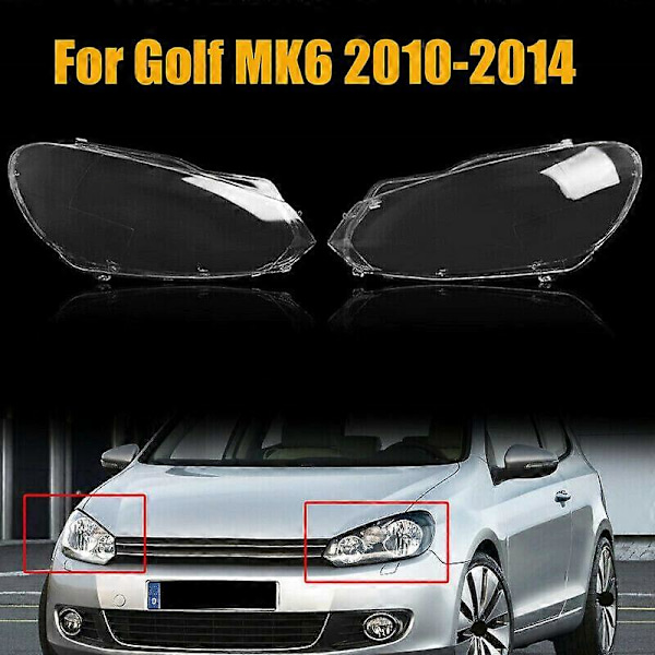 Golf 6 -MK6 2010-2014 Auton Etuvalojen Peite Kirkas Linssin Etuvalo Lamppuvarjos (Oikea Puoli)