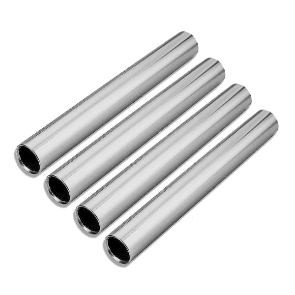 4 stk Aluminium stafettbatonger Friidrettsverktøy Sølv