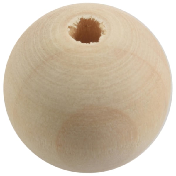 30x Natural Ball Wood välihelmet 25mm (1 tuumaa) -korut Making Findings, tee itse käsityöt puun väri