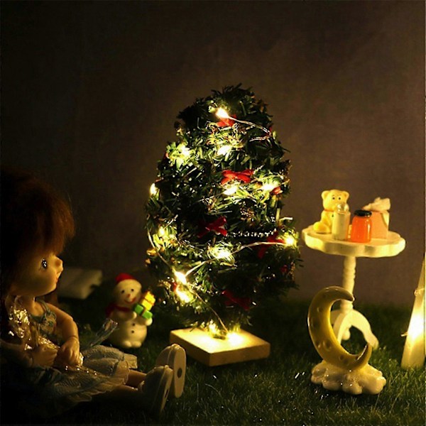 WJTG 1/12 Dockskåp Miniatyr LED Ljusslinga för JuldekorationJ