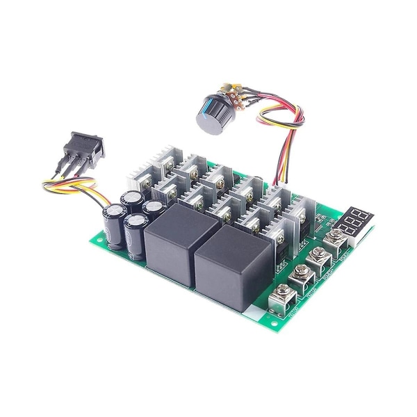 Dc10-55v 60a Digital Display Pwm Speed ​​Controller Module Forover Reversering 0-100 % Justerbar Dc Moto