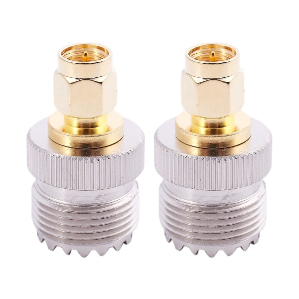 4x SMA-uros naar UHF-naaras SO239 SO-239 Jumper-stekker RF-adapter -259 Goud