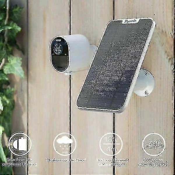 4W Solpaneler för Eufy Eufycam Cam E/2c/e/2 Pro Väggfäste 4m Strömkabel