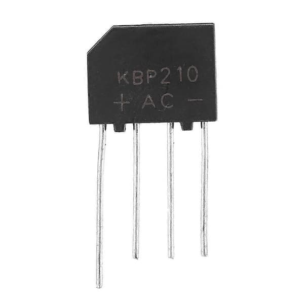 KBP210 Diodebro 2A 1000V Ensretter til Elektronisk Kredsløb (10 stk)