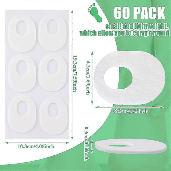 60-pack Mjuka Filtvalkar, Ovala Liktornsskydd - Vita