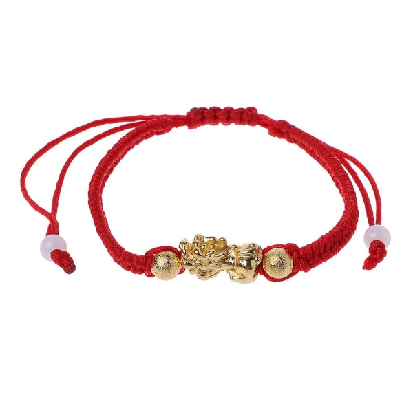 Iögonfallande Kabbalah Armband Röd String String Armband Guld Pi Xiu Armband