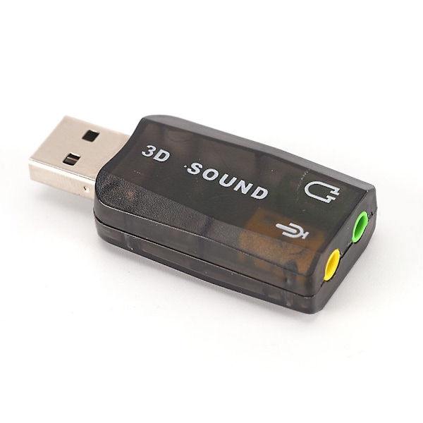 3d Usb Lydkort Usb Audio 5.1 Eksternt Usb Lydkort Audio Adapter Mikrofon Højttaler Audio Interface Til Laptop Pc Mini Data