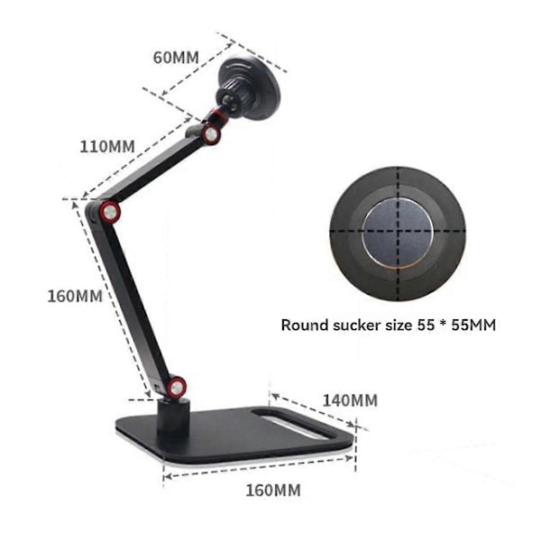 Skrivebordsstativer Magnetiske Stativer Bærbare Justerbare Svingbare Stativer Læring Universal Mobiltelefon Stativ