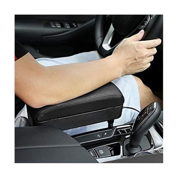 Central Control Armrest Box Förvaringslåda Förvaringslåda Multifunktionell Förvaringslåda Bil Armrest Box Svart Linje