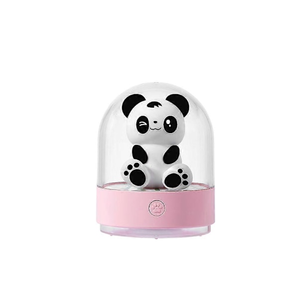 Bærbar USB-oppladbar nattlampe Multifarget Panda Lampe Varmt Hvit 7-farget lysmodus, egnet for baby, voksne, barn, gaver