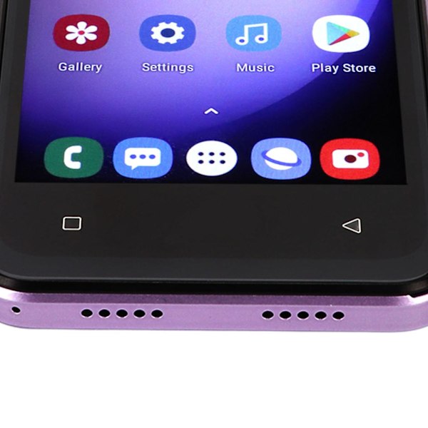 5.0in 3G Smartphone 4GB RAM 32GB ROM Ansiktsigenkänning Dubbla SIM Dubbel Standby Smartphone för Android 10 100?240V Lila EU-kontakt