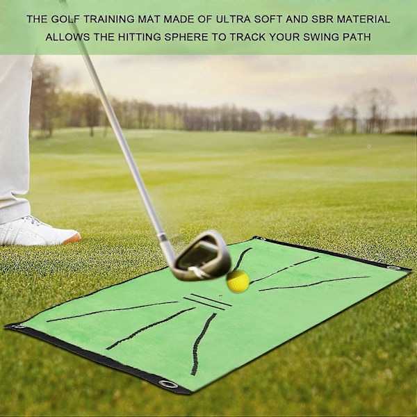 Golf Træningsmåtte, Golf Øvelsesmåtte, Træningshjælpespil, Bærbar Golf Øvelses Turf Måtte Egnet til Indendørs Udendørs Brug