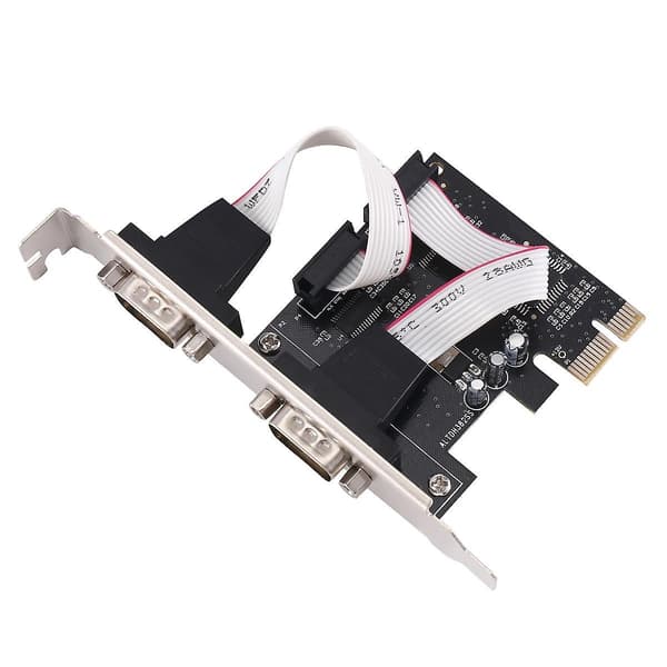 PCI-e til 2 serielle kort Native PCI-e RS232 grensesnitt Industrikontroll Datamaskin Utvidelseskort Comp