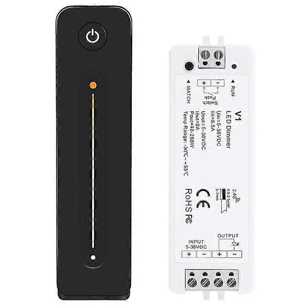 LED-dimmer 12V 5V 24V 36V 8A PWM Trådlös RF-brytare med 2.4G ljusstyrkejustering Kontaktfjärrkontroll