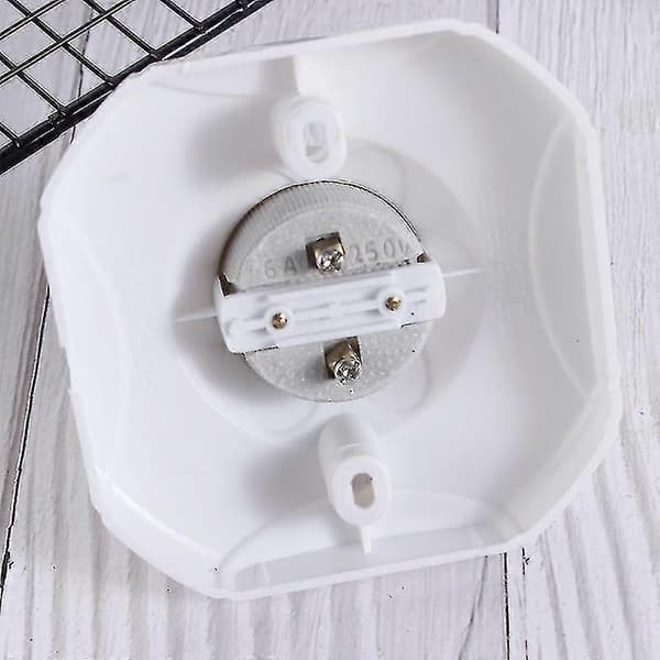 Starlight-4 st E27 Glödlampssockel LED Lamphållare E27 Väggsockel E27 Bas med Fäste för Hallar, Trappor, Sovrum, Kök (AC 220-250V, Vit)--