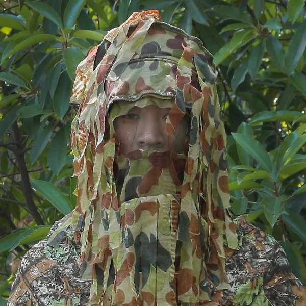 3d Leaf Camo Yowie Outdoor Tactical Cap Menn Kvinner Jakt Bionic Camouflage Hat Sniper Cs Tactical Camping Fiske Jakt Cap