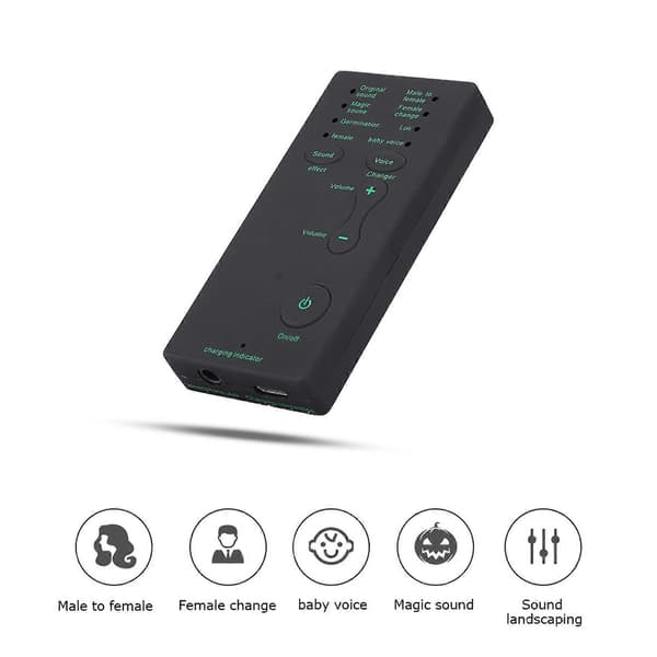USB Röstförvrängare för Mobiltelefon Webbsändning Live Ljudkort (300mAh/3.7V)
