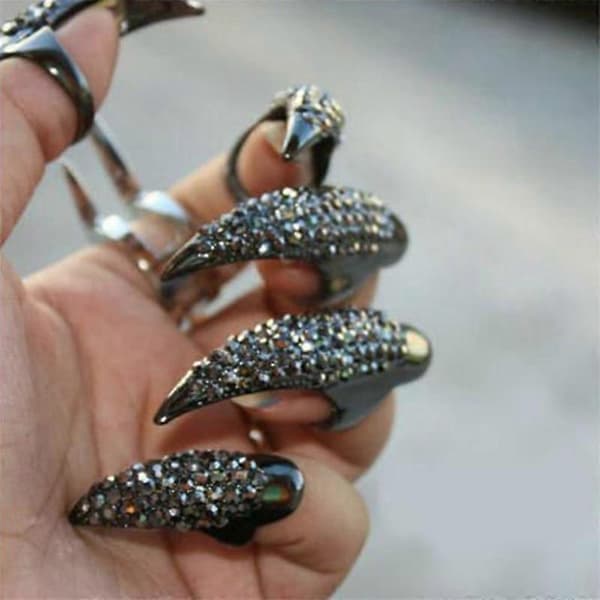 5 st Glitter Nagelring Dam Smycke Strass